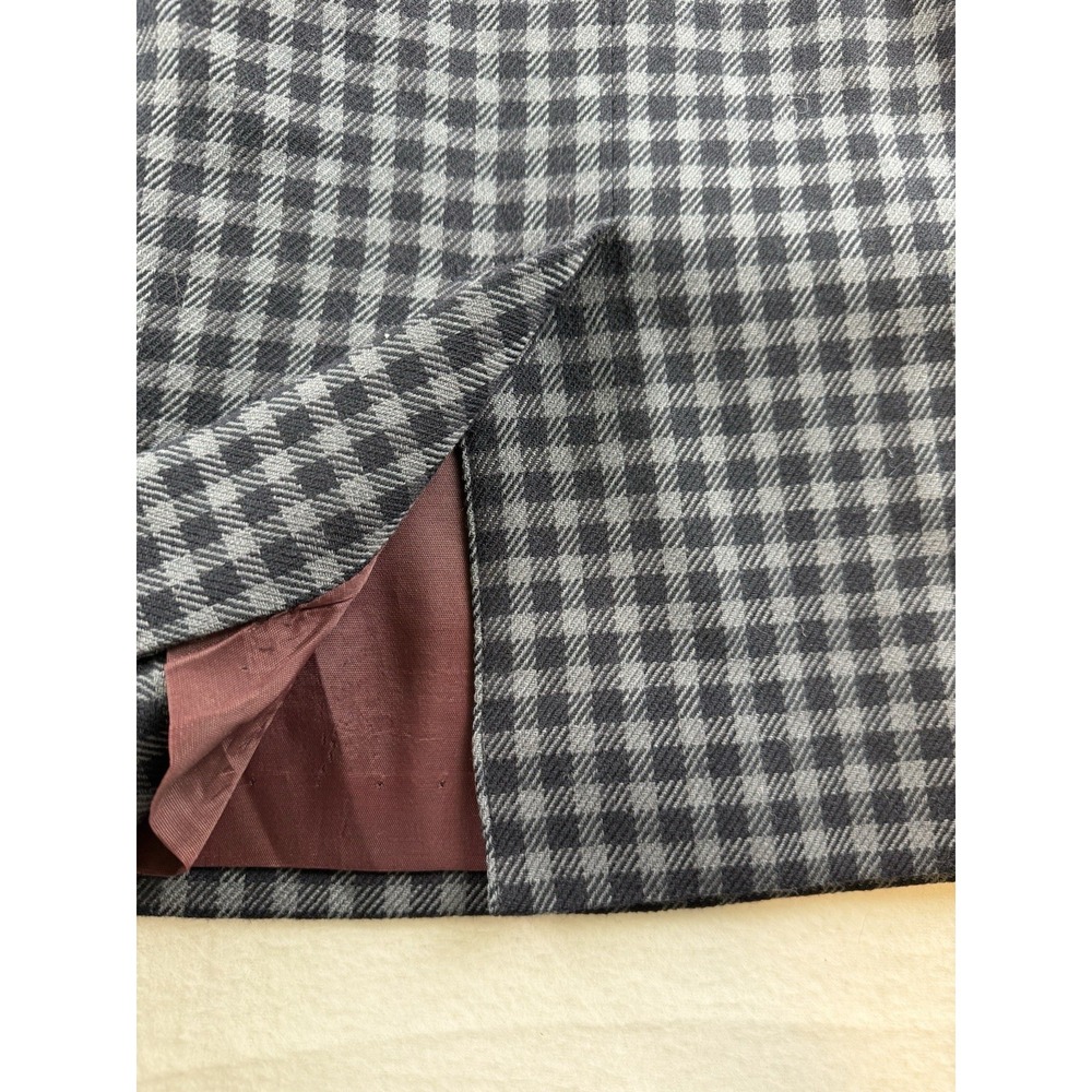 Vtg Jones New York Pencil Skirt 8 Midi Wool Checked Fully Lined Office Career - Picture 12 of 12